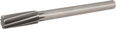 Hertel - 1-3/16" High Speed Steel 10 Flute Chucking Reamer - Spiral Flute, 1" Straight Shank, 2-7/8" Flute Length, 11" OAL - Exact Tooling