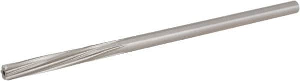 Hertel - 13/64" High Speed Steel 6 Flute Chucking Reamer - Spiral Flute, 0.1945" Straight Shank, 1-1/4" Flute Length, 5" OAL - Exact Tooling