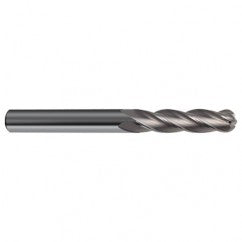 10mm Dia. - 100mm OAL - 30 Helix Bright CBD Ball Nose EM - 4 FL - Exact Tooling