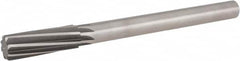 Hertel - 3/4" High Speed Steel 8 Flute Chucking Reamer - Spiral Flute, 5/8" Straight Shank, 2-1/2" Flute Length, 9-1/2" OAL - Exact Tooling