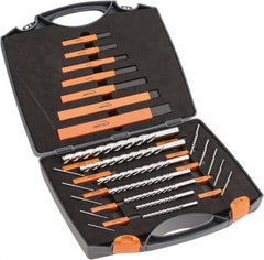 Hertel - #7/0 to #0 Pin, 0.0666 to 0.1638" Diam, 0.0497 to 0.1287" Small End, Straight Shank, Taper Pin Reamer Set - Exact Tooling