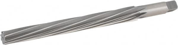 Hertel - #12 Pin, 1.05" Diam, 0.842" Small End, 3/4" Diam Straight Shank, 10" Flute, Taper Pin Reamer - Exact Tooling