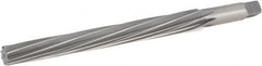 Hertel - #11 Pin, 0.878" Diam, 0.706" Small End, 3/4" Diam Straight Shank, 8-1/4" Flute, Taper Pin Reamer - Exact Tooling