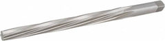 Hertel - #7 Pin, 0.422" Diam, 0.3297" Small End, 13/32" Diam Straight Shank, 4-7/16" Flute, Taper Pin Reamer - Exact Tooling