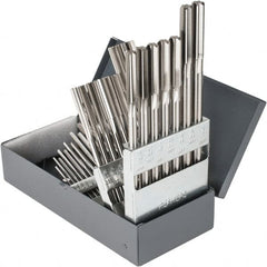 Hertel - 1/16" to 1/2", Chucking Reamer Set - Straight Flute, Right Hand Cut, 29 Pieces - Exact Tooling