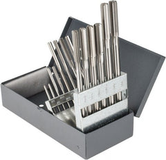 Hertel - 0.124" to 0.501", Chucking Reamer Set - Straight Flute, Right Hand Cut, 14 Pieces - Exact Tooling