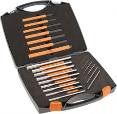 Hertel - 1/16" to 1/2", Chucking Reamer Set - Straight Flute, Right Hand Cut, 15 Pieces - Exact Tooling