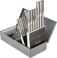 Hertel - 1mm to 13mm, Chucking Reamer Set - Straight Flute, Right Hand Cut, 25 Pieces - Exact Tooling