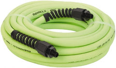 Legacy - 3/8" ID x 0.61" OD 25' Long Multipurpose Air Hose - MNPT x MNPT Ends, 300 Working psi, 150°, 1/4" Fitting, Green - Exact Tooling