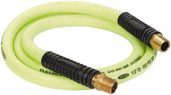 Legacy - 1/2" ID x 0.74" OD 6' Long Lead-In Whip Hose - FNPT x MNPT Swivel Ends, 300 Working psi, 140°, 1/2" Fitting, Green - Exact Tooling
