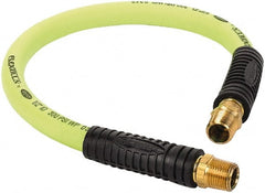 Legacy - 1/2" ID x 0.74" OD 2' Long Lead-In Whip Hose - FNPT x MNPT Swivel Ends, 300 Working psi, 140°, 1/2" Fitting, Green - Exact Tooling