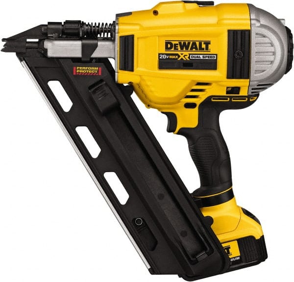 DeWALT - Cordless Framing Nailer - 0.13 Gauge Nail Diameter, 2 to 3-1/2 Inch Long Nail, Lithium-Ion, Battery and Case Included - Exact Tooling