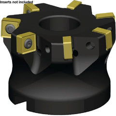 Kennametal - 5 Inserts, 50mm Cut Diam, 22mm Arbor Diam, 9.16mm Max Depth of Cut, Indexable Square-Shoulder Face Mill - 2° Lead Angle, 40mm High, SN_J10T308EN__ Insert Compatibility, Series KSSM - Exact Tooling