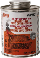 Oatey - 16 oz All-Purpose Medium Bodied Cement - Orange, Use with PVC & CPVC - Exact Tooling