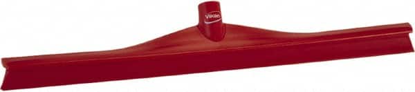Vikan - 23.62" Rubber Blade Floor Squeegee - Single Edge, Red, Plastic Holder - Exact Tooling