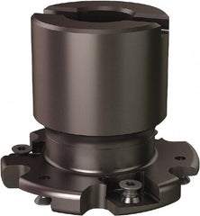 Seco - Shell Mount Connection, 0.5551" Cutting Width, 0.555" Depth of Cut, 2-1/2" Cutter Diam, 3/4" Hole Diam, 6 Tooth Indexable Slotting Cutter - R335.19 Toolholder, 335.19-12045 Insert - Exact Tooling