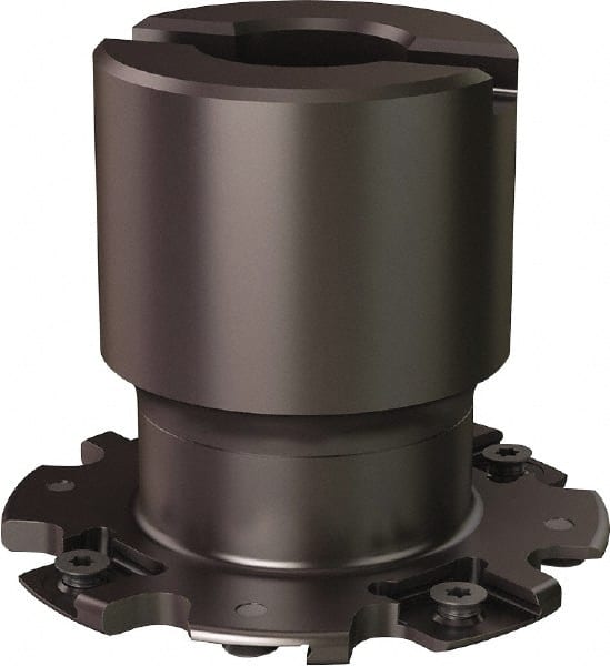 Seco - Shell Mount Connection, 0.5591" Cutting Width, 0.559" Depth of Cut, 2-1/2" Cutter Diam, 3/4" Hole Diam, 8 Tooth Indexable Slotting Cutter - R335.19 Toolholder, 335.19-1102 Insert - Exact Tooling