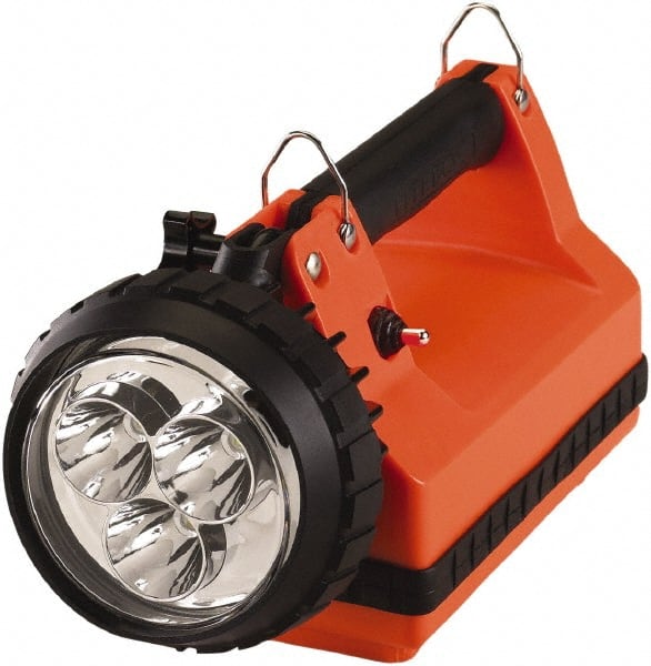 Streamlight - White LED Bulb, 540 Lumens, Spotlight/Lantern Flashlight - Orange Plastic Body, 1 6V Battery Included - Exact Tooling