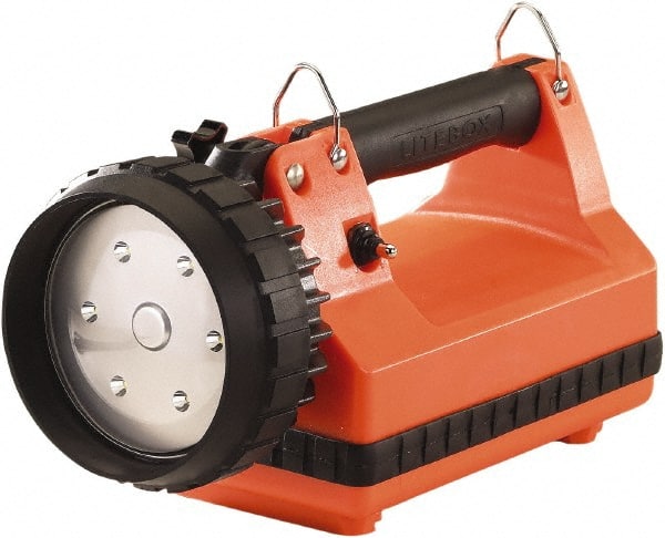 Streamlight - White LED Bulb, 615 Lumens, Spotlight/Lantern Flashlight - Orange Plastic Body, 1 6V Battery Included - Exact Tooling