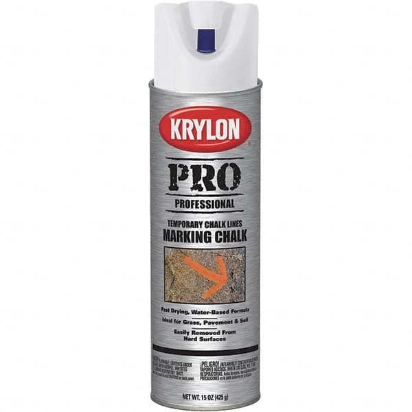 Krylon - 15 fl oz White Marking Chalk - Solvent Base Formula - Exact Tooling