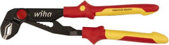 Wiha - 10" OAL, 2" Max Capacity, Water Pump Tongue & Groove Pliers - Straight Straight, Soft Grip Handles - Exact Tooling