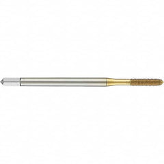 Guhring - M4x0.70 Metric 6HX D6/D7 Thread Limit Modified Bottoming Thread Forming Tap - High Speed Steel, TiN Finish, 63mm OAL, 21mm Thread Length, Right Hand Thread, Series 921 - Exact Tooling