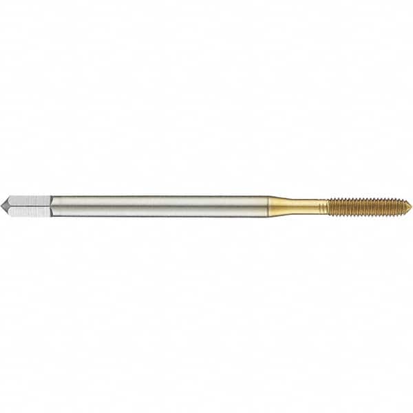 Guhring - M6x1.00 Metric 6HX D8/D9 Thread Limit Modified Bottoming Thread Forming Tap - High Speed Steel, TiN Finish, 80mm OAL, 30mm Thread Length, Right Hand Thread, Series 921 - Exact Tooling