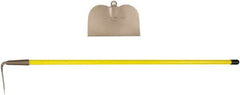 Ampco - 5" High x 8" Wide Square Aluminum Hoe - 55" Long Fiberglass Straight Handle - Exact Tooling