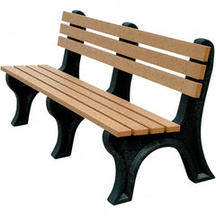 Vestil - 6' Long x 26-1/4" Wide, Recycled Plastic Bench Seat - Exact Tooling