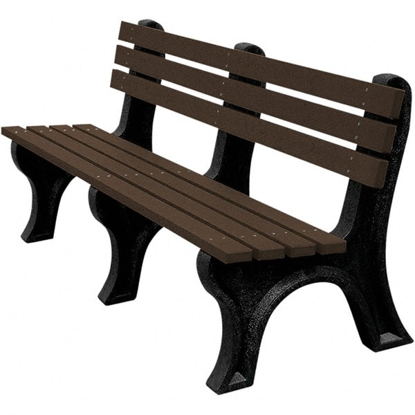Vestil - 6' Long x 26-1/4" Wide, Recycled Plastic Bench Seat - Exact Tooling
