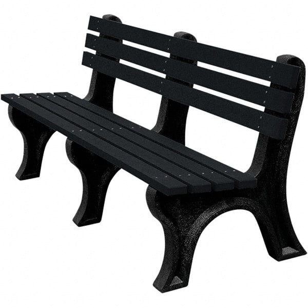 Vestil - 6' Long x 26-1/4" Wide, Recycled Plastic Bench Seat - Exact Tooling