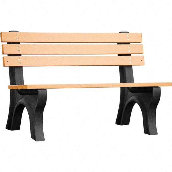 Vestil - 4' Long x 26-1/4" Wide, Recycled Plastic Bench Seat - Exact Tooling
