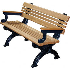 Vestil - 4' Long x 26-3/4" Wide, Recycled Plastic Bench Seat - Exact Tooling