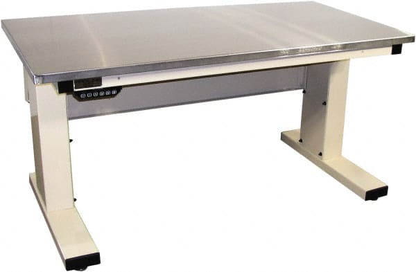 Proline - No Drawers, Work Bench - 1,000 Lb Capacity, Stainless Steel Top, Light Beige, 30" Wide x 30-1/2" High x 72" Long - Exact Tooling
