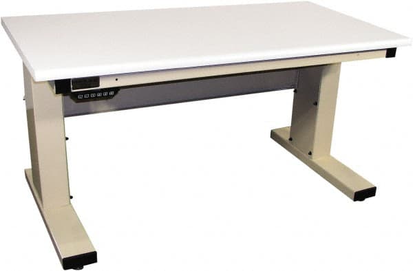 Proline - No Drawers, Work Bench - 1,000 Lb Capacity, Plastic Laminate Top, Light Beige, 30" Wide x 30-1/2" High x 72" Long - Exact Tooling