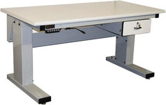 Proline - No Drawers, Work Bench - 1,000 Lb Capacity, Plastic Laminate Top, Light Gray, 30" Wide x 30-1/2" High x 72" Long - Exact Tooling