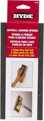Hyde Tools - 4" Wide x 8" Long, Fine Grade Sanding Sponge - 220 Grit, 3/4" Thick, Doublesided - Exact Tooling