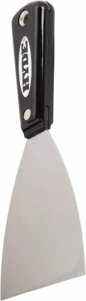 Hyde Tools - Flexible High Carbon Steel 1-Edge Scraper - 3-1/2" Blade Width, Nylon Handle - Exact Tooling