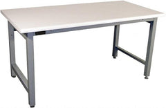 Proline - No Drawers, Work Bench - 5,000 Lb Capacity, Plastic Laminate Top, Light Gray, 36" Wide x 30" High x 60" Long - Exact Tooling