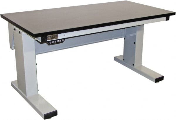 Proline - No Drawers, Work Bench - 1,000 Lb Capacity, Chem-Guard Top, Light Gray, 30" Wide x 30-1/2" High x 72" Long - Exact Tooling