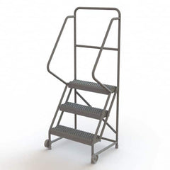 TRI-ARC - Rolling & Wall Mounted Ladders & Platforms Type: TiltNRoll Rolling Ladder Style: Tilt & Roll Safety Ladder - Exact Tooling