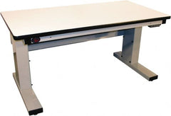 Proline - No Drawers, Work Bench - 1,000 Lb Capacity, Plastic Laminate Top, Light Gray, 30" Wide x 30-1/2" High x 72" Long - Exact Tooling