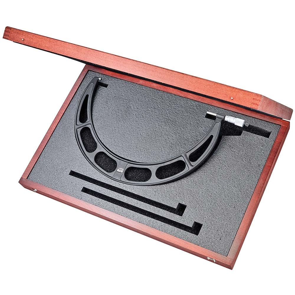 Starrett - Mechanical Outside Micrometers; Minimum Measurement (mm): 375.00 ; Maximum Measurement (mm): 400.00 ; Graduation (mm): 0.01 ; Features: Starrett Satin Chrome Finish - No Glare - Exact Tooling