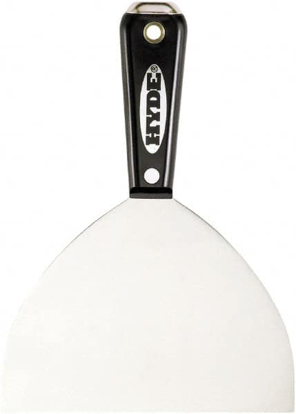 Hyde Tools - 6" Wide Flexible Blade Carbon Steel Joint Knife - Flexible, Nylon Handle - Exact Tooling