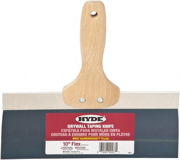 Hyde Tools - 10" Wide Flexible Blade Steel Joint Knife - Flexible, Hardwood Handle - Exact Tooling
