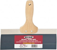 Hyde Tools - 10" Wide Flexible Blade Steel Joint Knife - Flexible, Hardwood Handle - Exact Tooling