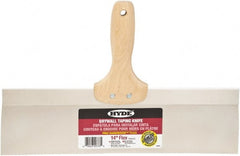Hyde Tools - 14" Wide Flexible Blade Stainless Steel Joint Knife - Flexible, Hardwood Handle - Exact Tooling