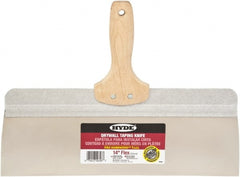 Hyde Tools - 14" Wide Flexible Blade Stainless Steel Joint Knife - Flexible, Hardwood Handle - Exact Tooling