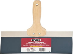 Hyde Tools - 12" Wide Flexible Blade Steel Joint Knife - Flexible, Hardwood Handle - Exact Tooling
