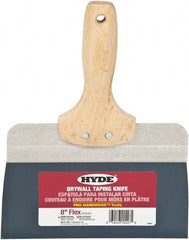 Hyde Tools - 8" Wide Flexible Blade Steel Joint Knife - Flexible, Hardwood Handle - Exact Tooling